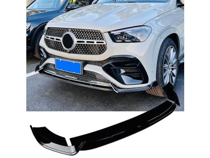 Přední lip spoiler Mercedes Benz GLE W167 C167 facelift černý lesklý 01