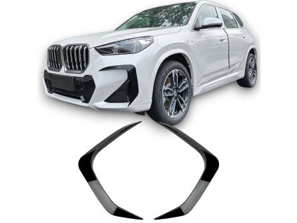 Přední aero flaps spoiler BMW X1 U11 černý lesklý 01