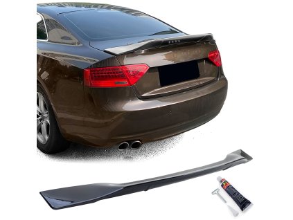 Křídlo spoiler Audi A5 8T 8F předfacelift černé lesklé širší 01web