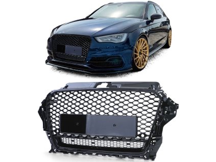Maska Audi A3 8V předfacelift černá lesklá 01web