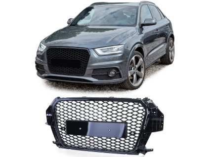 Maska Audi Q3 8U předfacelift černý lesklý 01web