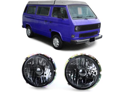 Přední kulatá světla Volkswagen Transporter T3 zatmavená 01web
