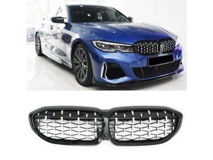 Maska BMW G20 G21 předfacelift černá chrom diamant 01
