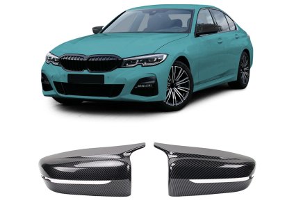Plastové kryty zpětných zrcátek BMW G20 G21 G30 G31 G11 G15 G16 karbon 01