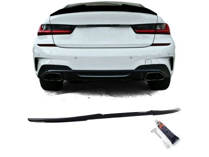 Zadní křídlo spoiler BMW 3 G20 černý lesklý užší ducktail 01