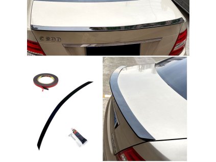 Zadní křídlo spoiler Mercedes Benz W204 černý lesklý 01
