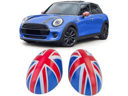 Kryty zrcátek Mini One Cooper F54 F55 F56 F57 modré červené 01