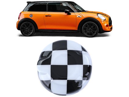 Krytka nádrže Mini One Cooper JCW F55 F56 F57 šachovnice 01