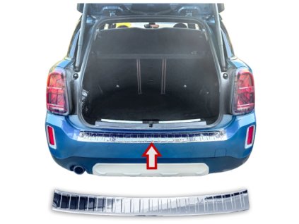 Nerezová lišta na hranu kufru Mini F55 F56 F57 facelift lesklá 01web