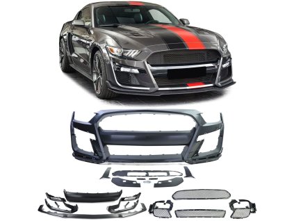Přední nárazník na Ford Mustang ve stylu GT 500 mřížka spoiler 01web