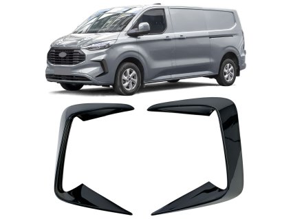 Spoiler přední nárazník aero flaps Ford Tourneo Transit custom mk2 černý lesklý 01
