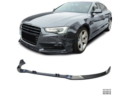 Přední lipa spoiler Audi A5 8T 8F vzhled karbon 01