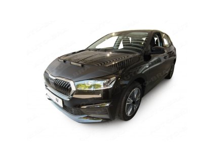 Kožený kryt kapoty deflektor Škoda Fabia 4 černý 01