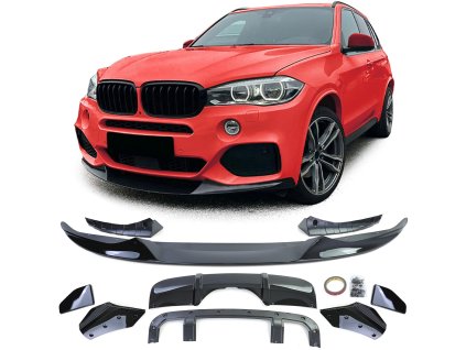 Bodykit spoiler lízátko difuzor BMW X5 F15 černý lesklý m paket 01