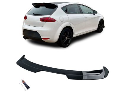 Zadní křídlo spoiler Seat Leon 1P facelift černé lesklé 01