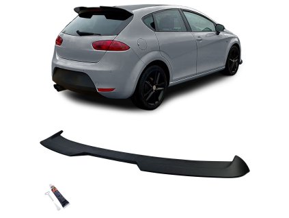Zadní křídlo spoiler Seat Leon 1P facelift černé matné 01
