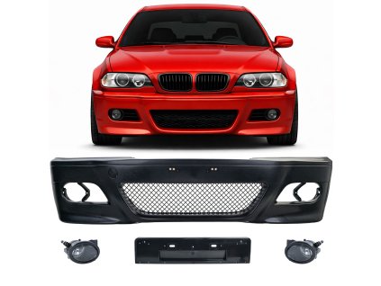 Přední nárazník BMW E46 předfacelift čiré mlhovky sedan touring 01