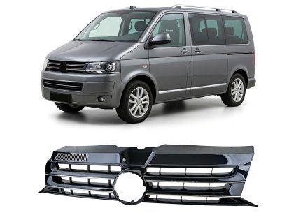 Maska Volkswagen Transporter T5 facelift černá lesklá se znakem 01