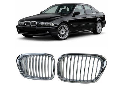 Maska BMW 5 E39 chromová jednoduchá 01