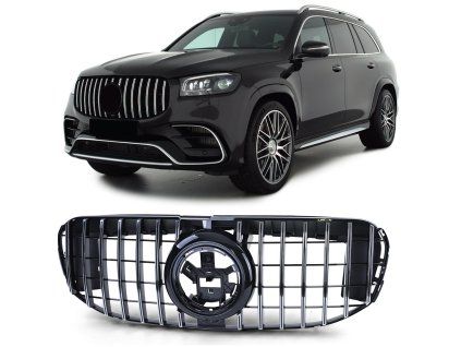 Maska Mercedes Benz GLS X167 předfacelift černá chrom 01