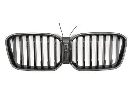 Maska BMW G01 G02 černá lesklá jednoduchá facelift led modul 01