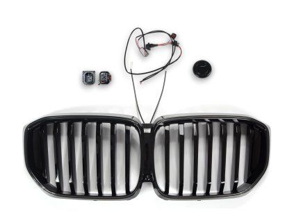 Maska BMW X5 G05 facelift černá lesklá single led modul 01