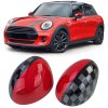 Kryty zrcátek Mini One Cooper F54 F55 F56 F57 černé červené 01