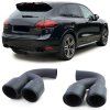 Dvojité koncovky výfuku Porsche Cayenne 98A černé 01