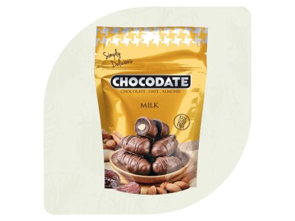 tea shop potraviny DUBAI Chocodate – chocolate dates with almond in milk chocolate