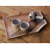 tea tray AUTUMN LEAF wooden tray tea set