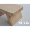 Fathers Joy kids stool in white oil