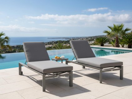 Zahradní hliníkové lehátko