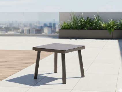 Zahradní odkládací stolek hliníkový šedý