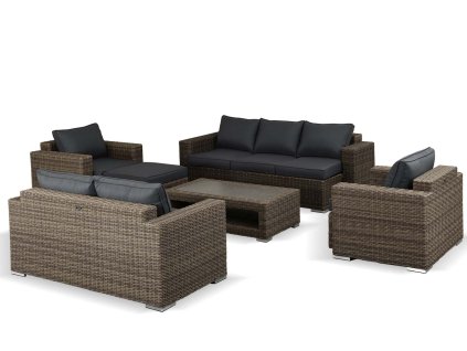 Zahradní sestava umělý ratan luxus