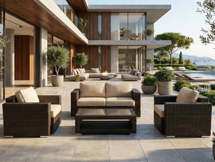 Umělý ratan zahradní sestava