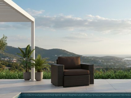 Umělý ratan zahradní křeslo