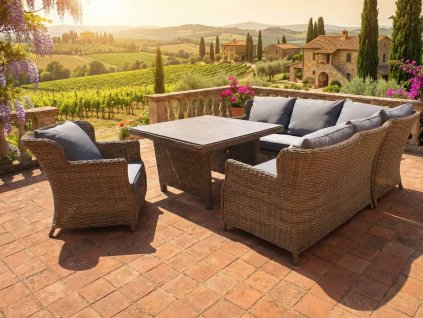Umělý ratan zahradní sestava Bari