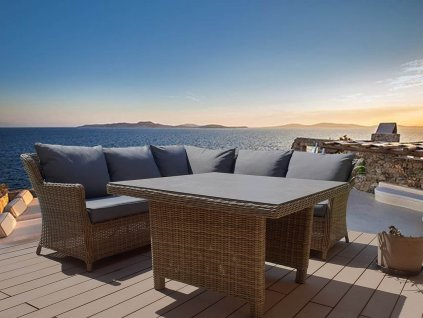 Umělý ratan zahradní sestava Bari