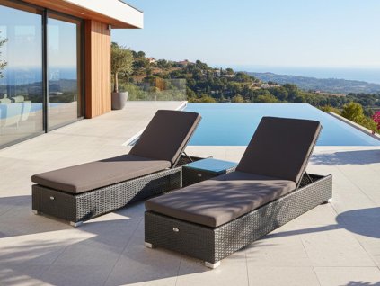 Zahradní lehátka umělý ratan