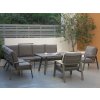 Zahradní hliníková souprava Atlanta šedá rohová XXL 2 v 1: Sedací i Jídelní