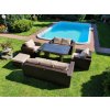 Umělý ratan zahradní sestava s vysokým stolem