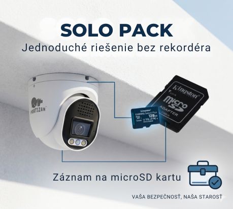 IP kamera s nahrávaním na SD kartu a PoE napájaním