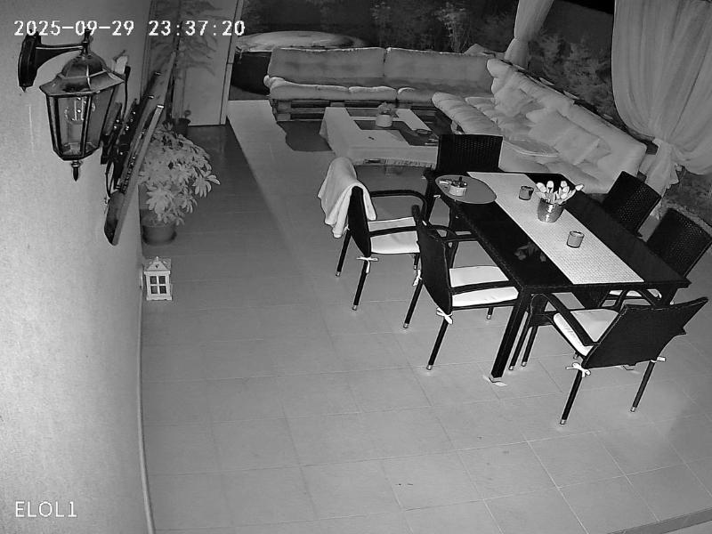 Terasa v noci IR prísvit