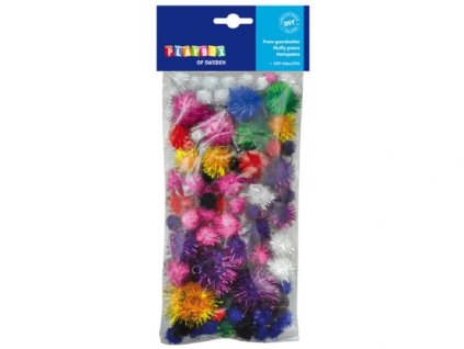 SMT/Chlupaté bambulky, 100 ks, třpytivé barvy.jpg