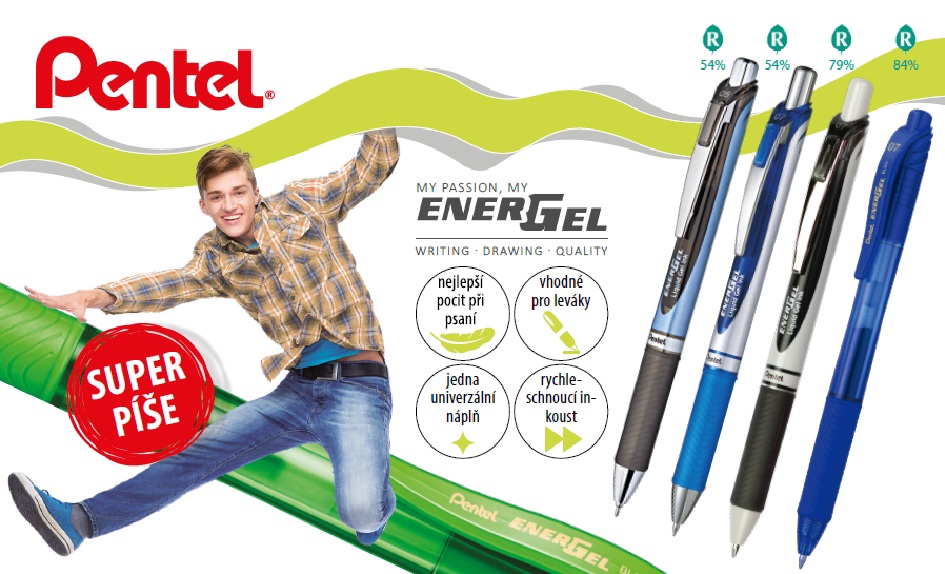 Pentel EnerGel psaní je pocit