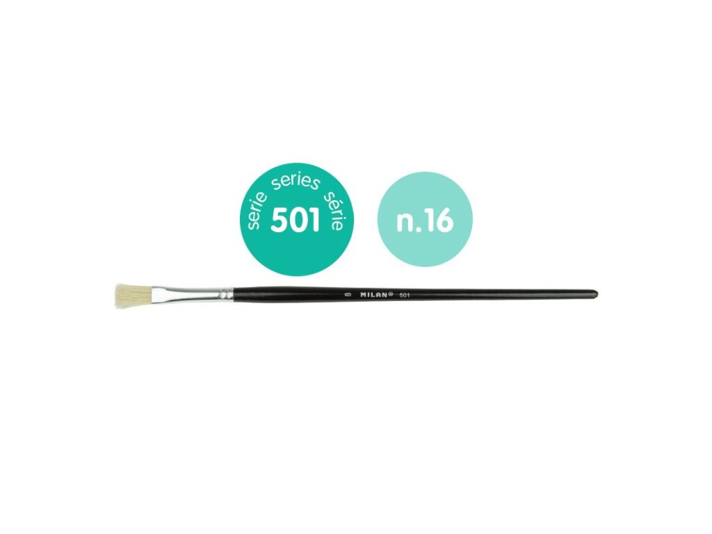 MILAN/501 Series Bristle hair brush for handicraft work and decoration flat short handle/80377_01.jpg