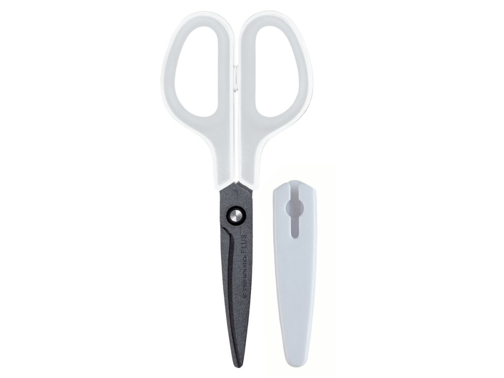 PLUS/PLUS foto+videa/Foto/Scissors/Fitcut Curve/Fitcut Curve Fluorine coated/Fitcut Curve Fluorine coated_35056_White Grey/Pictures/CMYK/_35056_Fluor_whitegrey_with_cap-p-500_web.jpeg