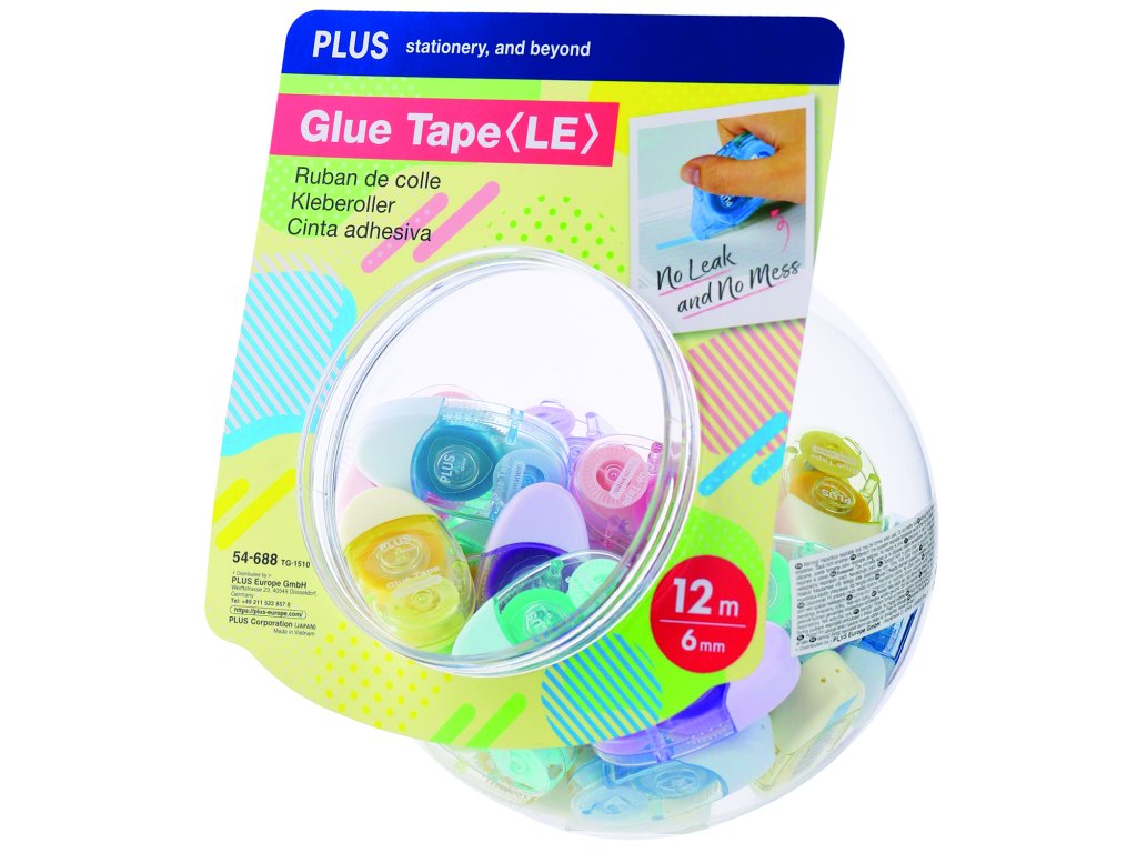 PLUS/PLUS foto+videa/Foto/Glue Tape/Glue Tape LE/Glue Tape LE Jar_54688_Mixed colors/Pictures/CMYK/Glue Tape LE Jar_54688_Mixed colors_CMYK_350dpi_Item_01.jpg