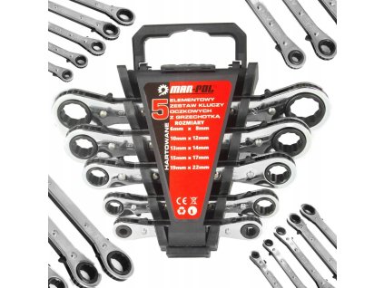 KLUCZE OCZKOWE Z GRZECHOTKA 6 22 MM ZESTAW HART