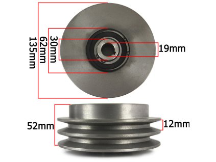 sprzeglo odsrodkowe 135x19mm 2paski (4)